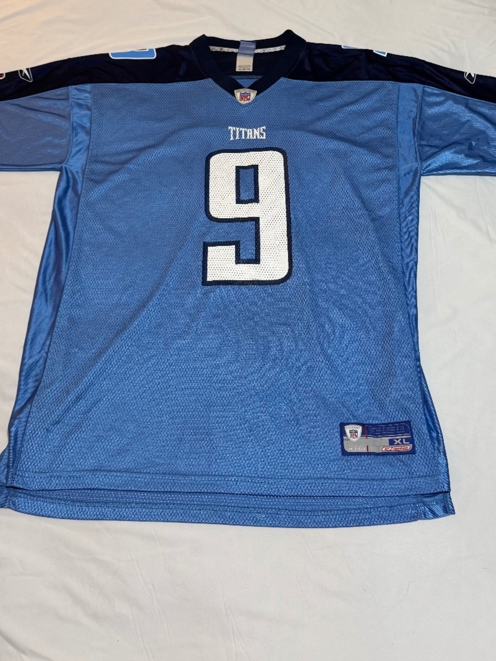 Tennessee Titans Steve McNair #9 Reebok On Field Jersey Size XL